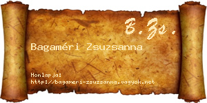 Bagaméri Zsuzsanna névjegykártya