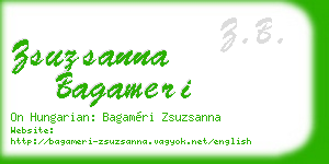 zsuzsanna bagameri business card