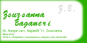 zsuzsanna bagameri business card